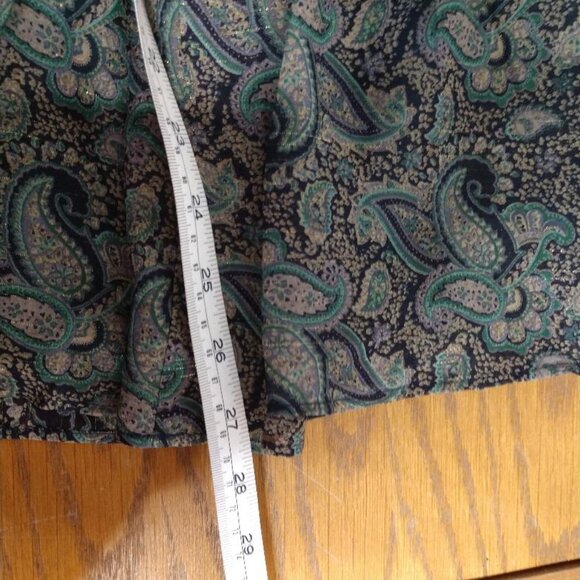 DKNY Jeans Green/Blue Paisley Two Piece Dress - Picture 6 of 15